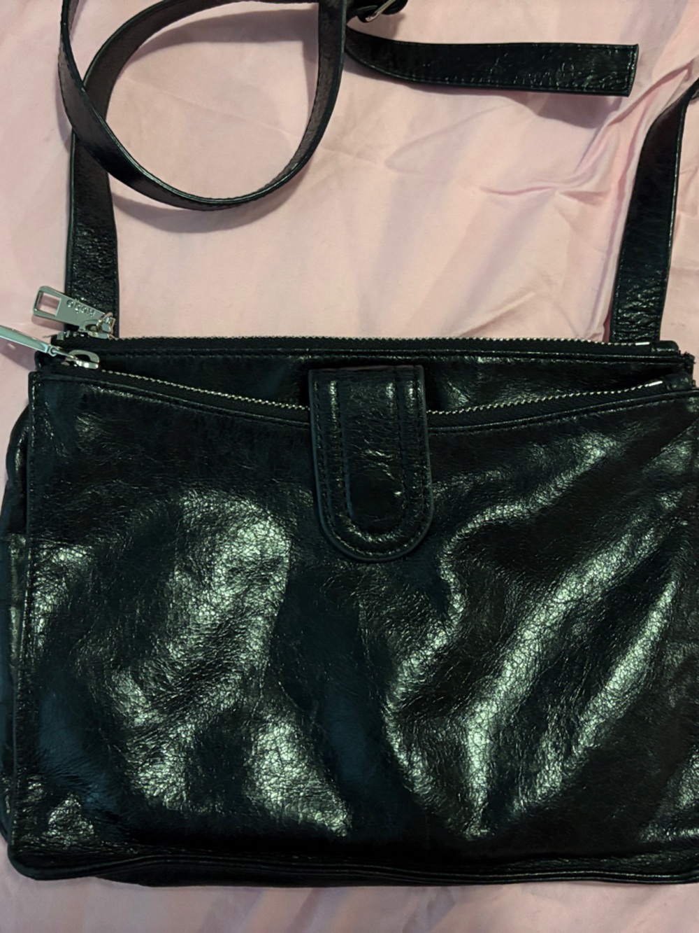 HOBO Black Leather Crossbody Bag